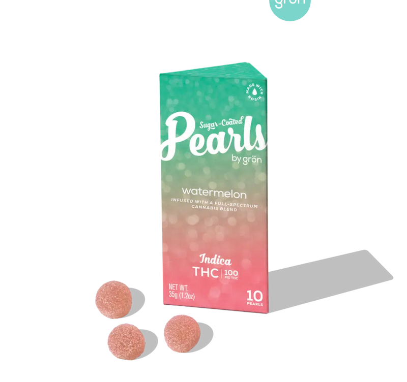 Photograph of product: Grn | Watermelon Pearls | Gummies | 100mg