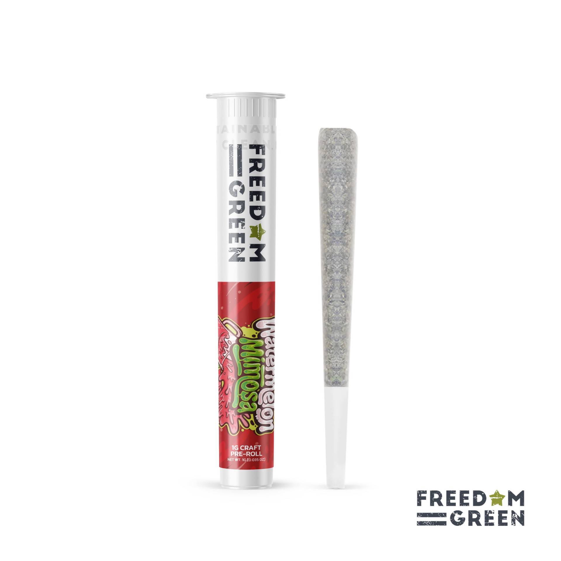 Photograph of product: Freedom Green - Watermelon Mimosa - 1g Pre Roll