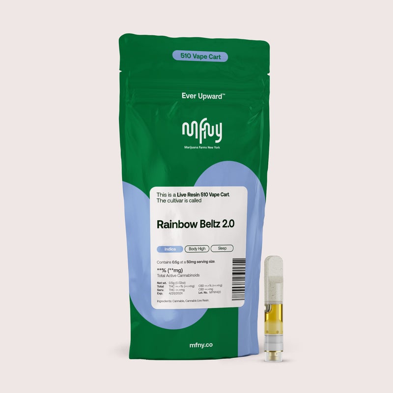Photograph of Product: MFNY - Rainbow Beltz 2.0 Live Resin Cart