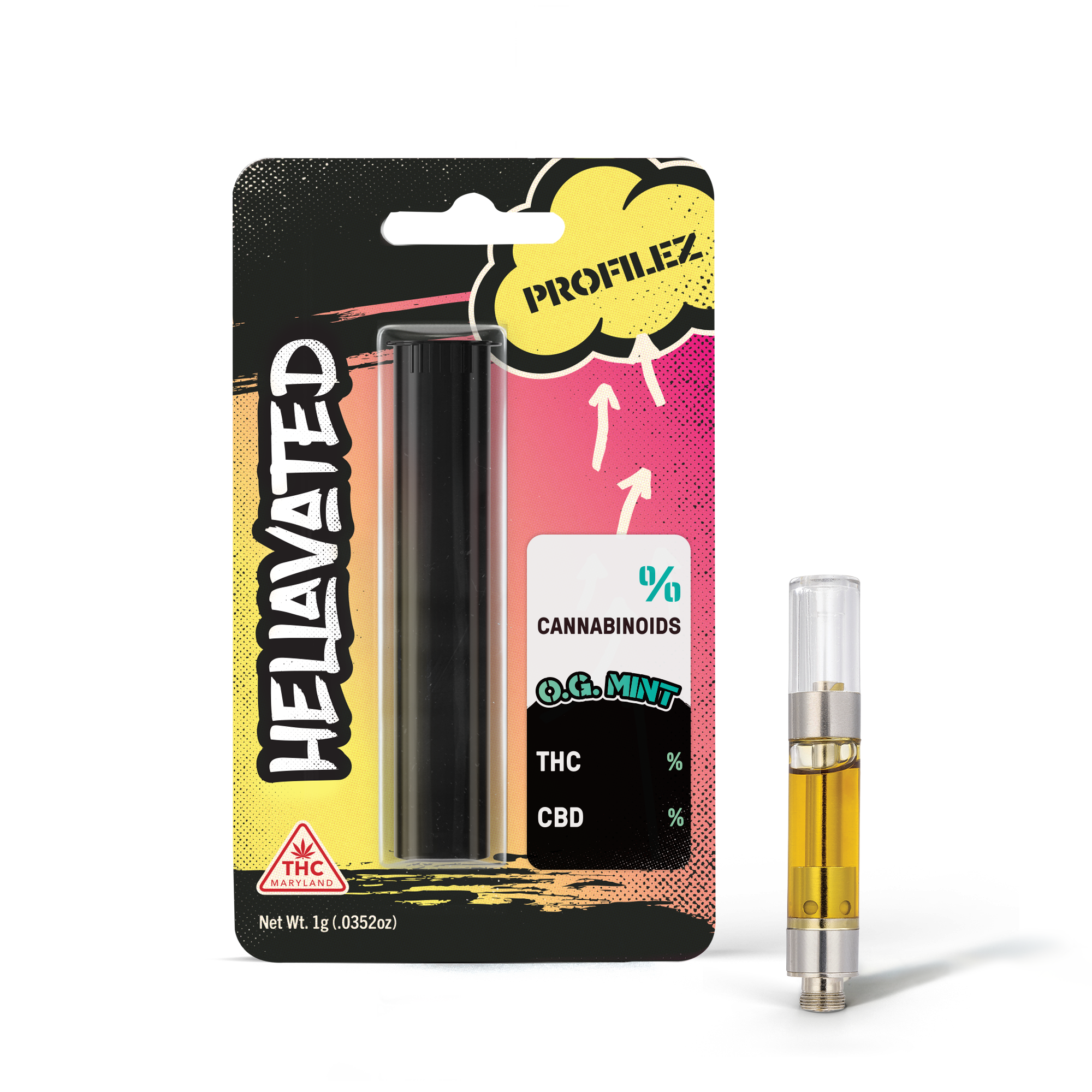 Photograph of product: Hellavated OG Mint Cartridge 1g/1000mg