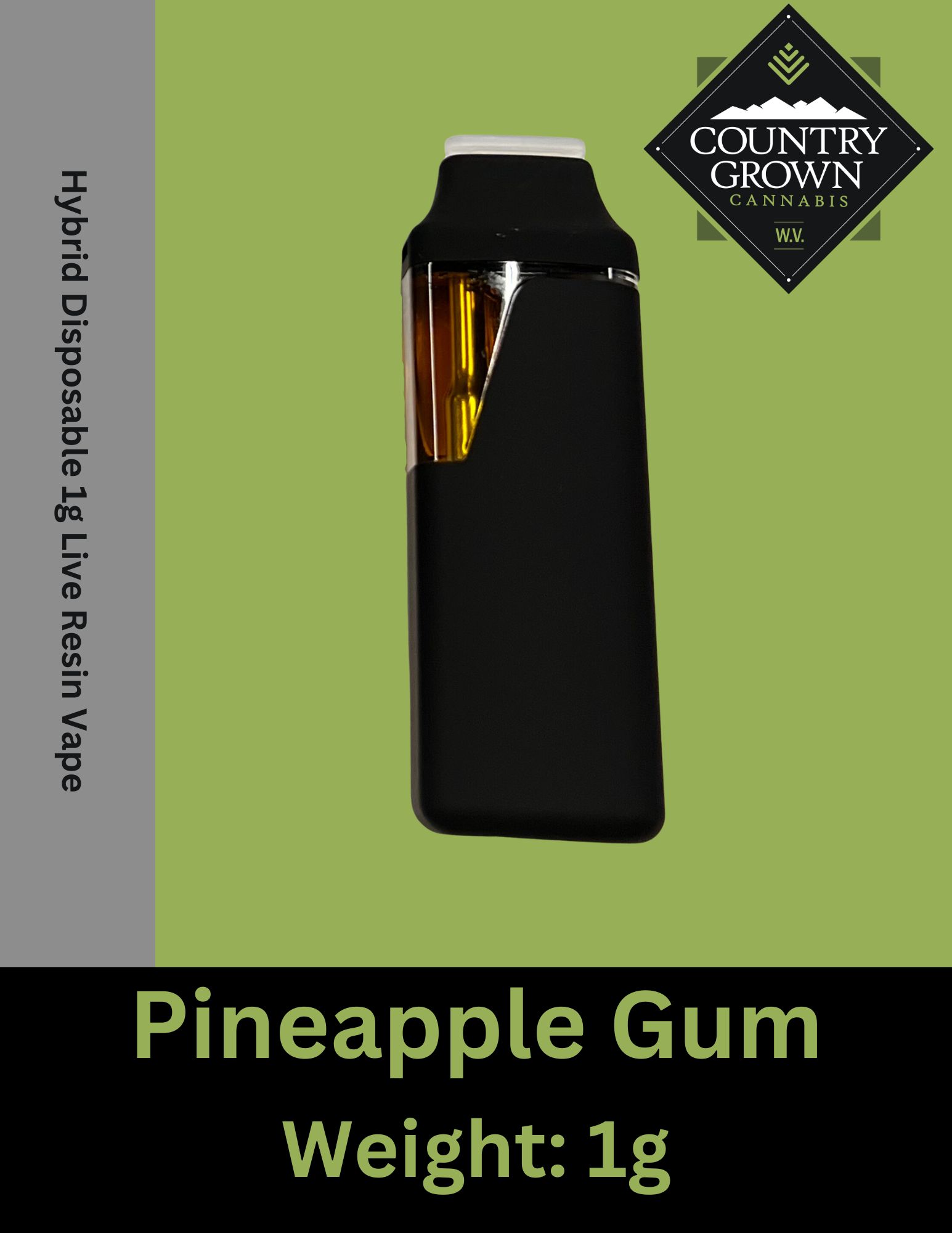 Photograph of product: Pineapple Gum Live Resin All-In-One