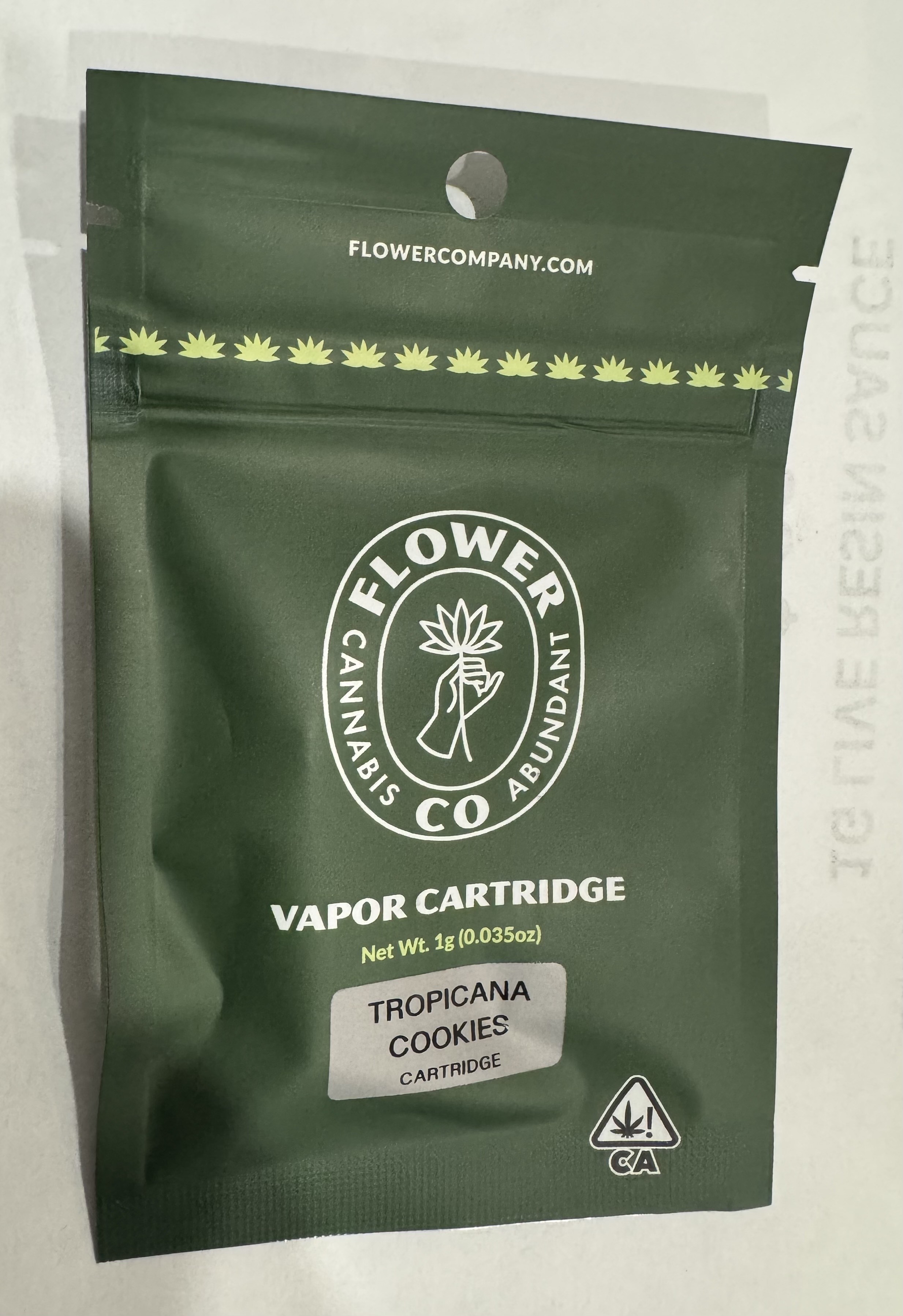 Photograph of product: TROPICANA COOKIES 1G CARTRIDGE - 1 G