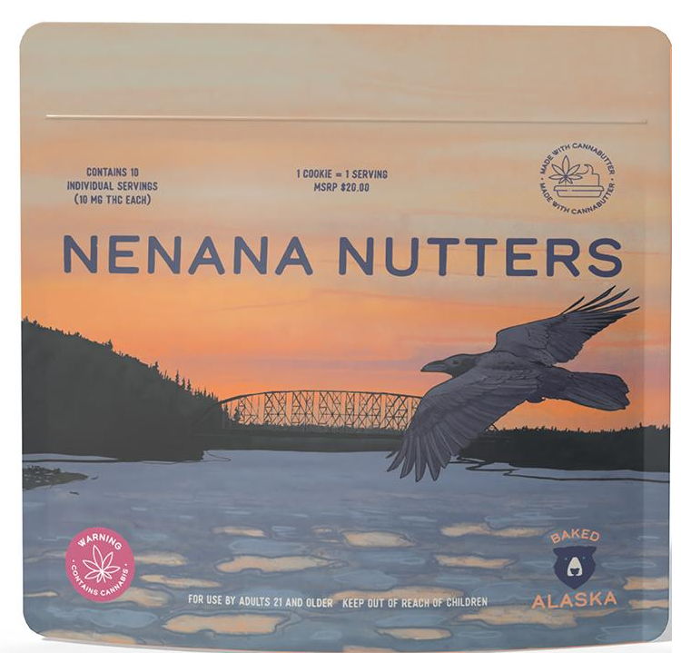 Photograph of Product: Nenana Nutters (Peanut Butter Cookies) (100mg)Hybrid by Baked Alaska