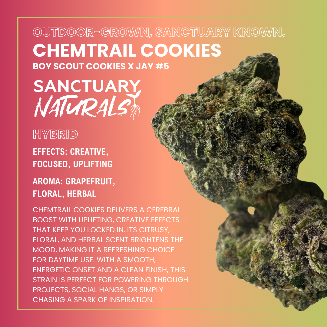 Photograph of product: Sanctuary Naturals 3.5g Chemtrail Cookies
