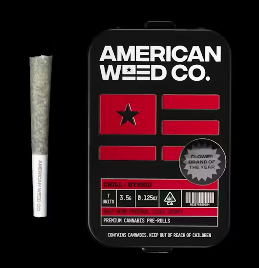 Photograph of Product: American Weed Company Apples and Bananas Infused Pre-Rolls (7pk)