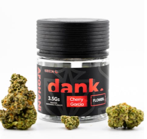 Photograph of product: Dank | Cherry Garcia | Oui'd | Flower | 3.5g
