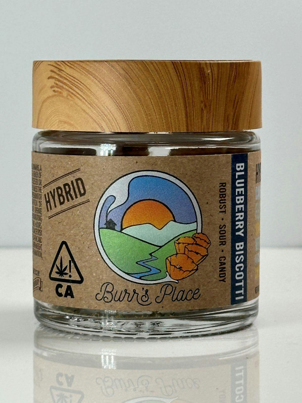 Photograph of product: Burr's Place Blueberry Biscotti 1/8 PD 25%