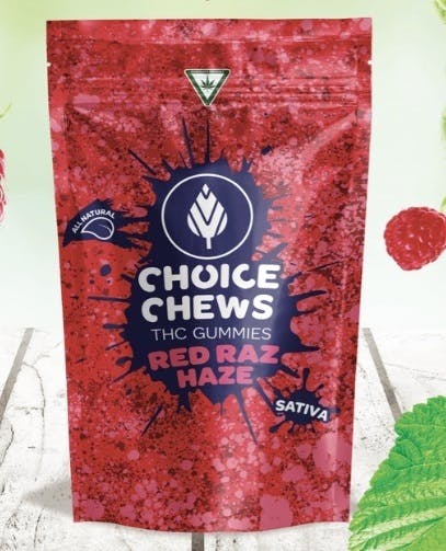 Photograph of product: Choice | 200mg TH-oui Gummies | Red Raz Haze (Oui'd)