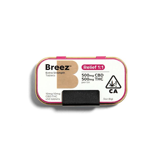 Photograph of product: Relief  | 1:1 TH-oui:CBD 500mg:500mg Tablets - 