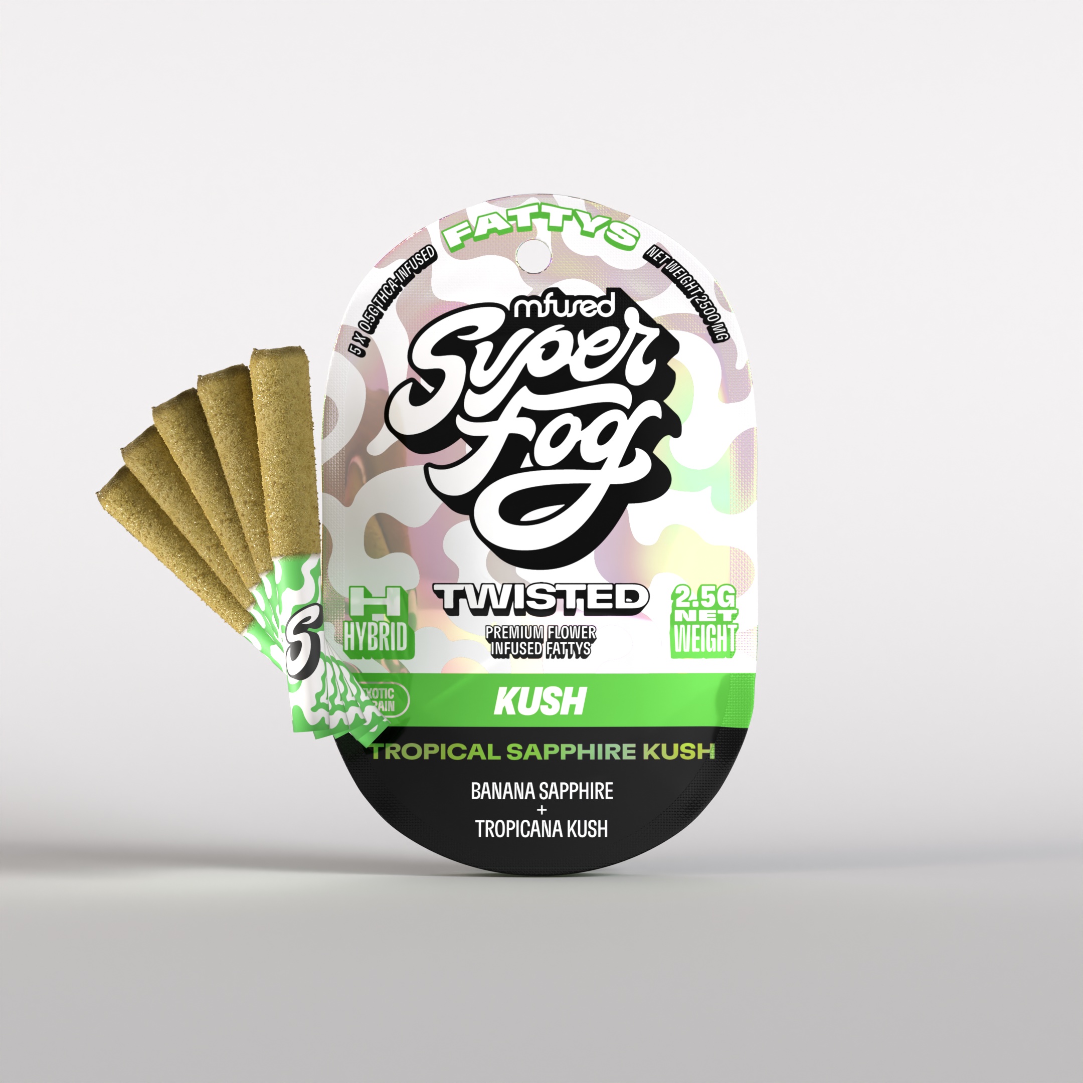 Photograph of Product: Tropical Sapphire Kush Infused Pre-Roll | 5 x 0.5g