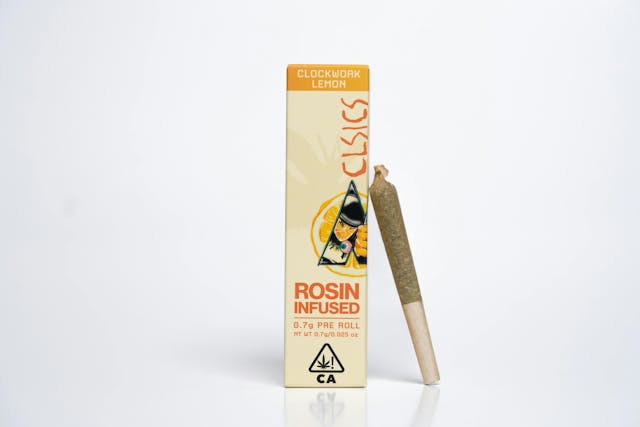 Photograph of product: Clockwork Lemon | 0.7g Rosin Infused Preroll - 
