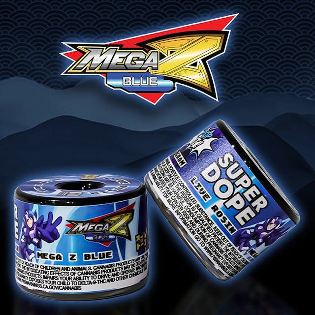 Photograph of product: Mega Z Blue (I/H) 1g Rosin - Mega Z Blue (I/H)