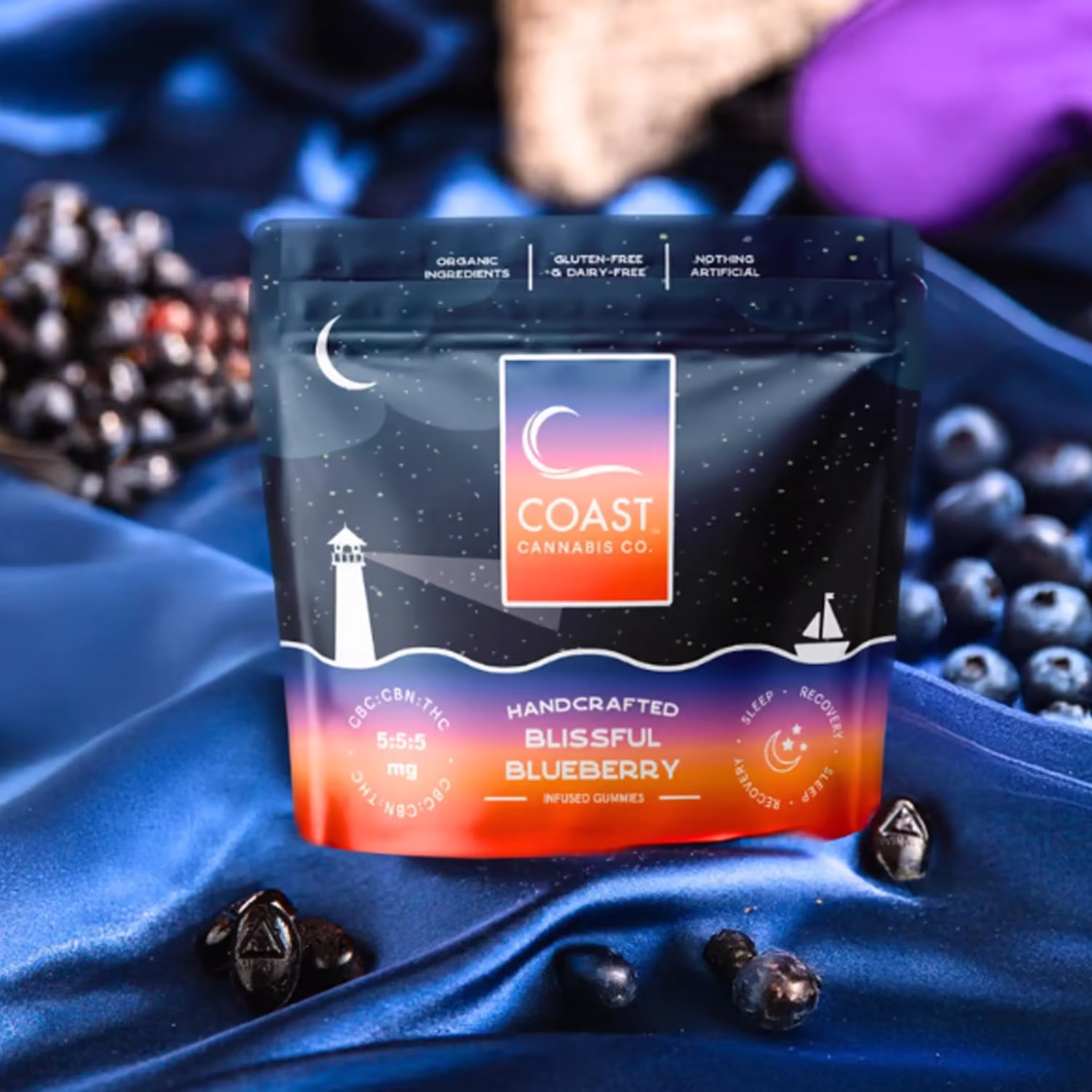 Photograph of product: Blissful Blueberry 1:1:1 (TH-oui:CBC:CBN) I 100mg