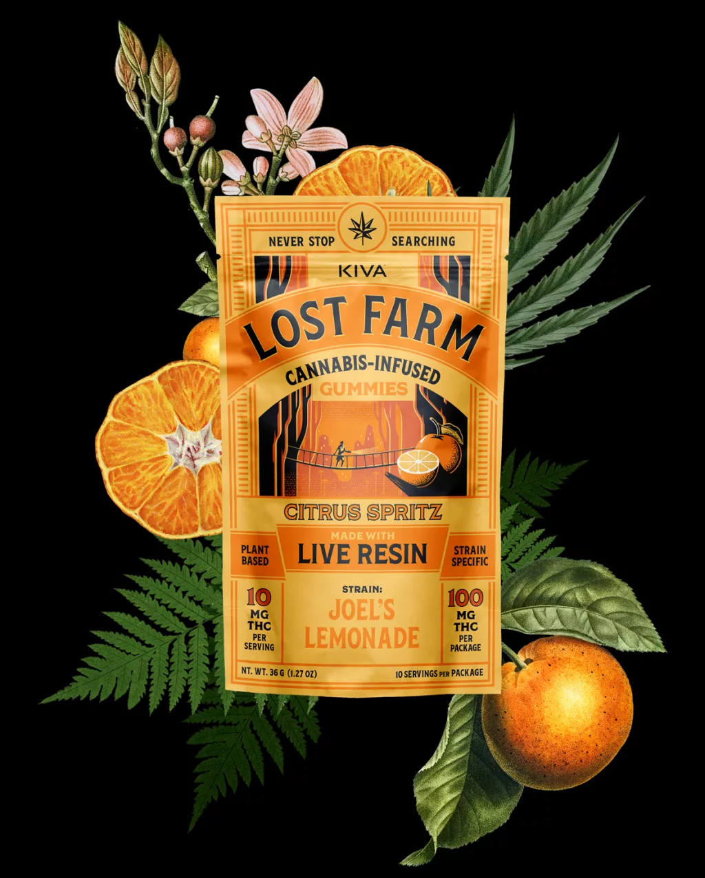 Photograph of product: Kiva - Lost Farm - Gummies - Citrus Spritz (Joel's Lemonade) (100mg)