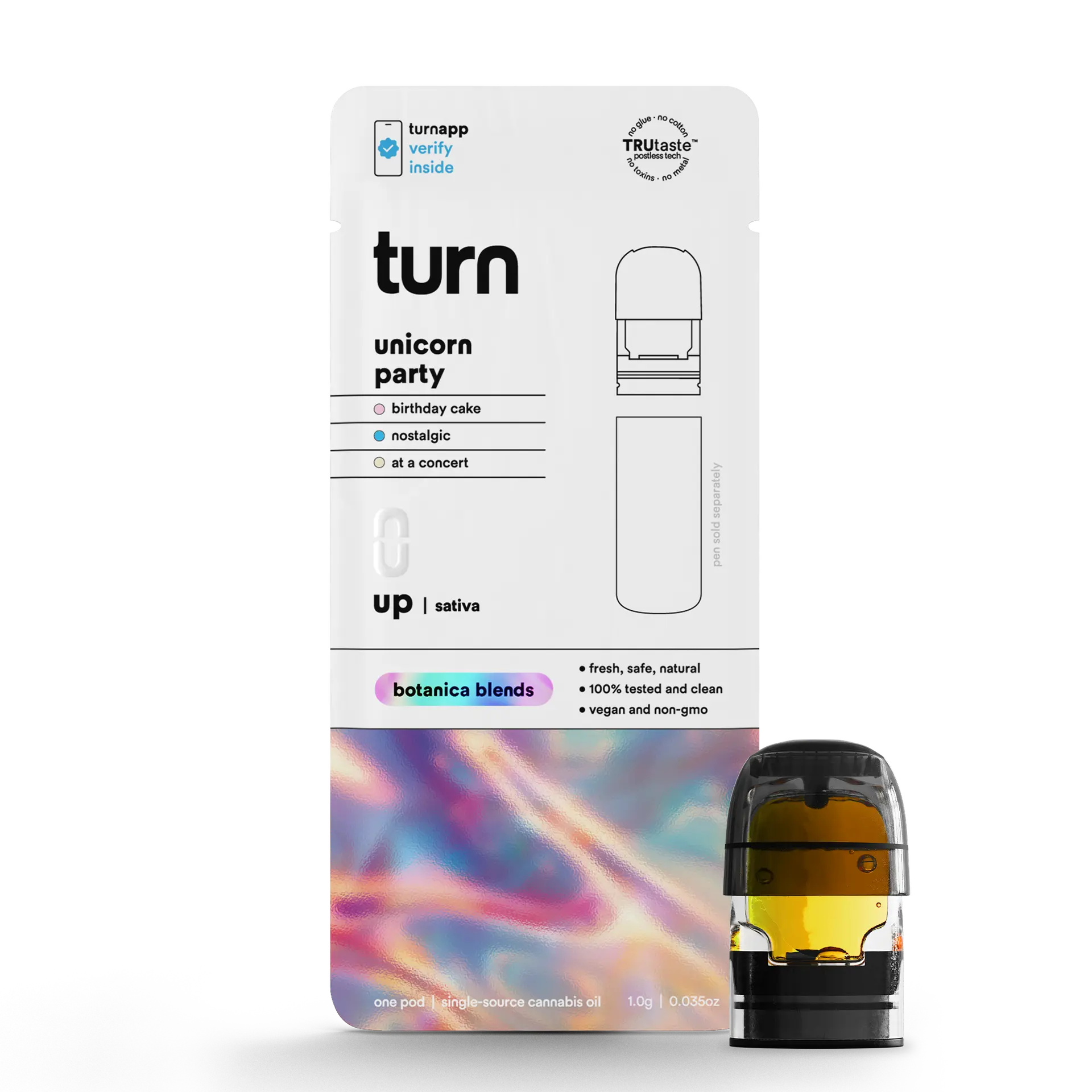 Photograph of product: TURN Unicorn Party 1g Vape Pod