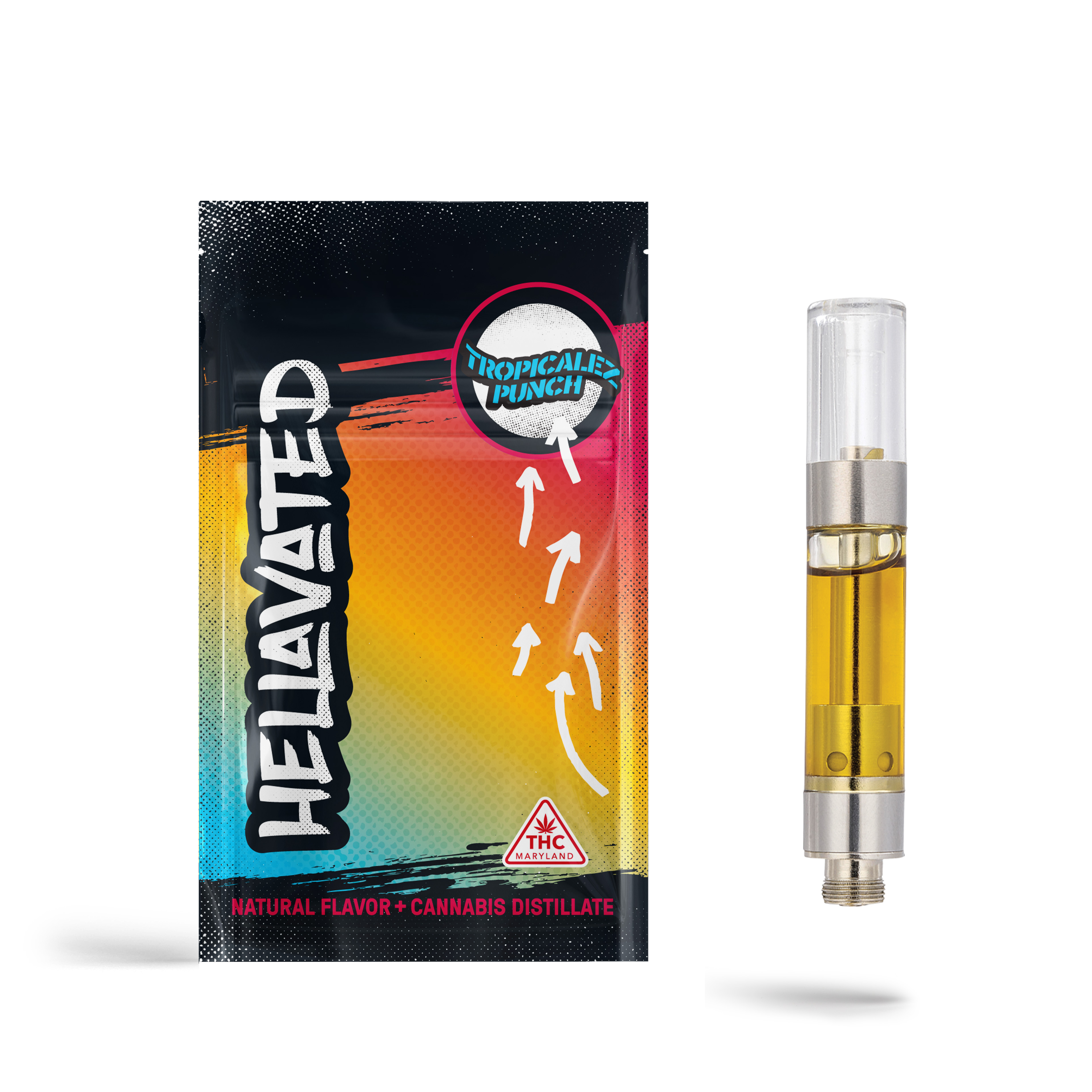 Photograph of Product: Tropicalez Punch Distillate Cartridge 1g