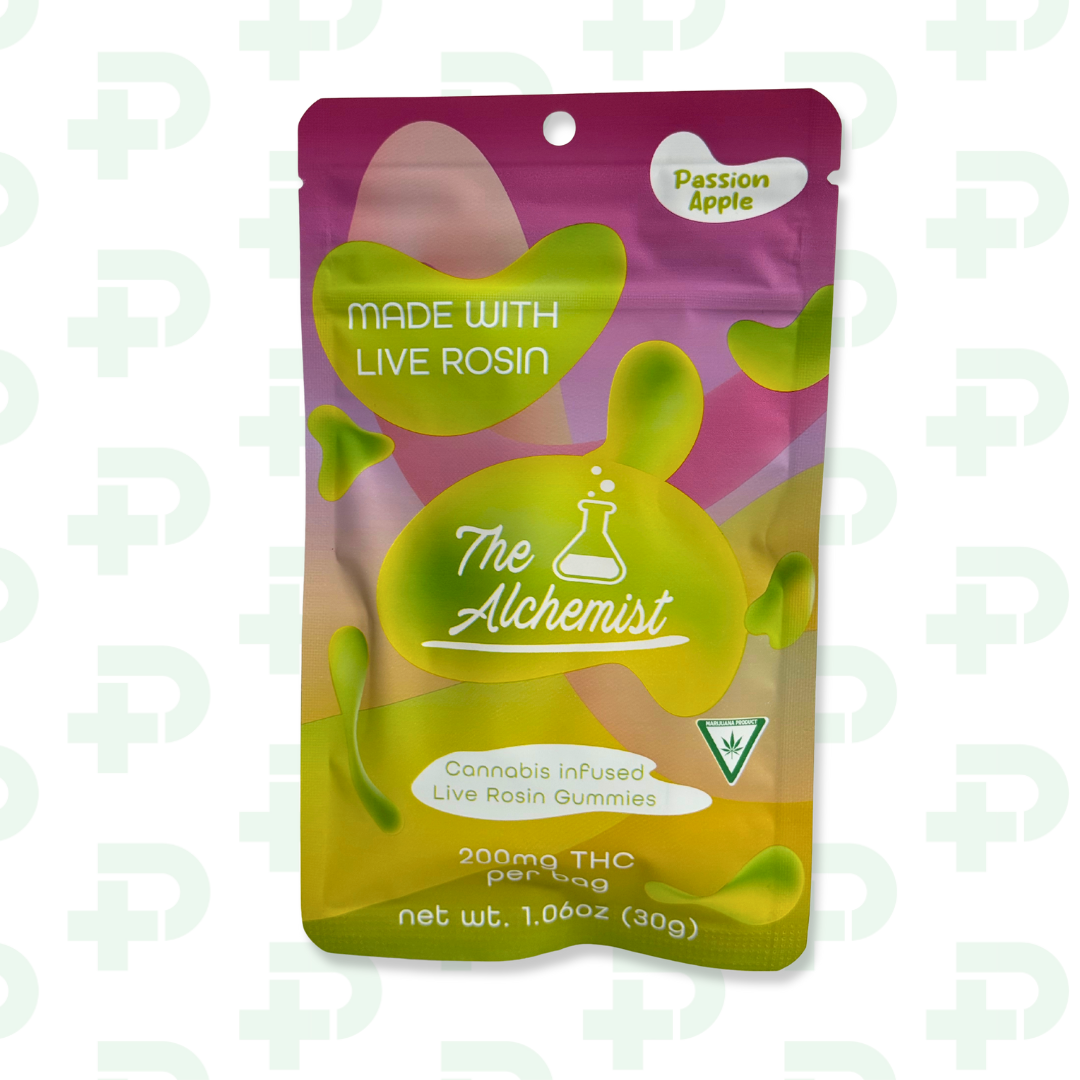 Photograph of product: The Alchemist 200mg Live Rosin Gummies - Passion Apple
