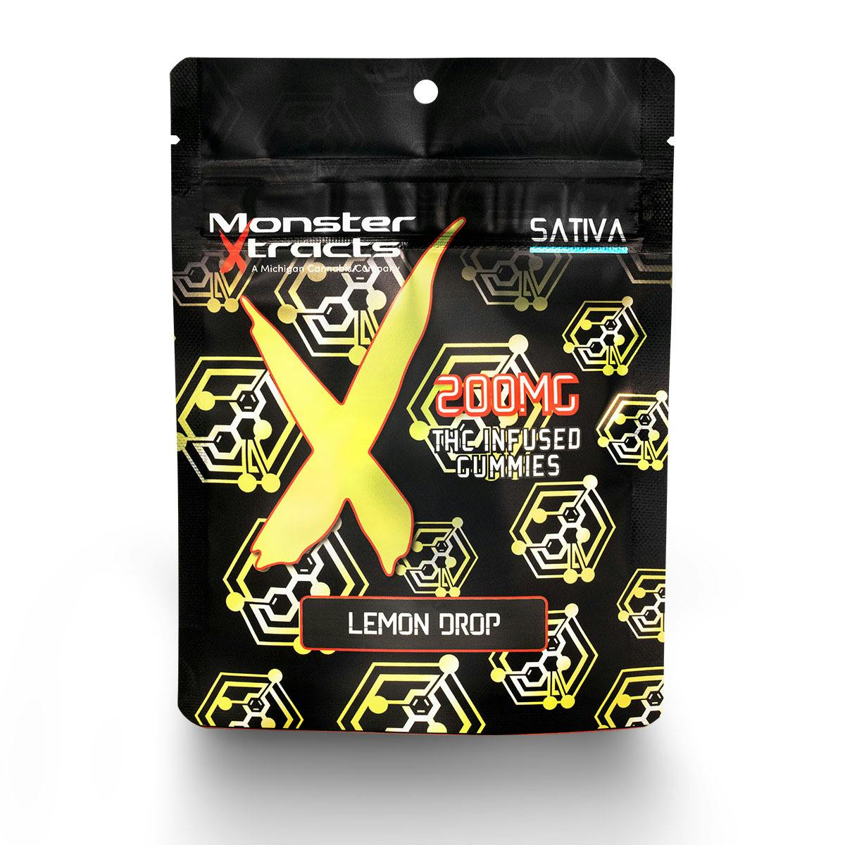 Photograph of product: Monster- Lemon Drop Gummies 200mg (Oui'd)