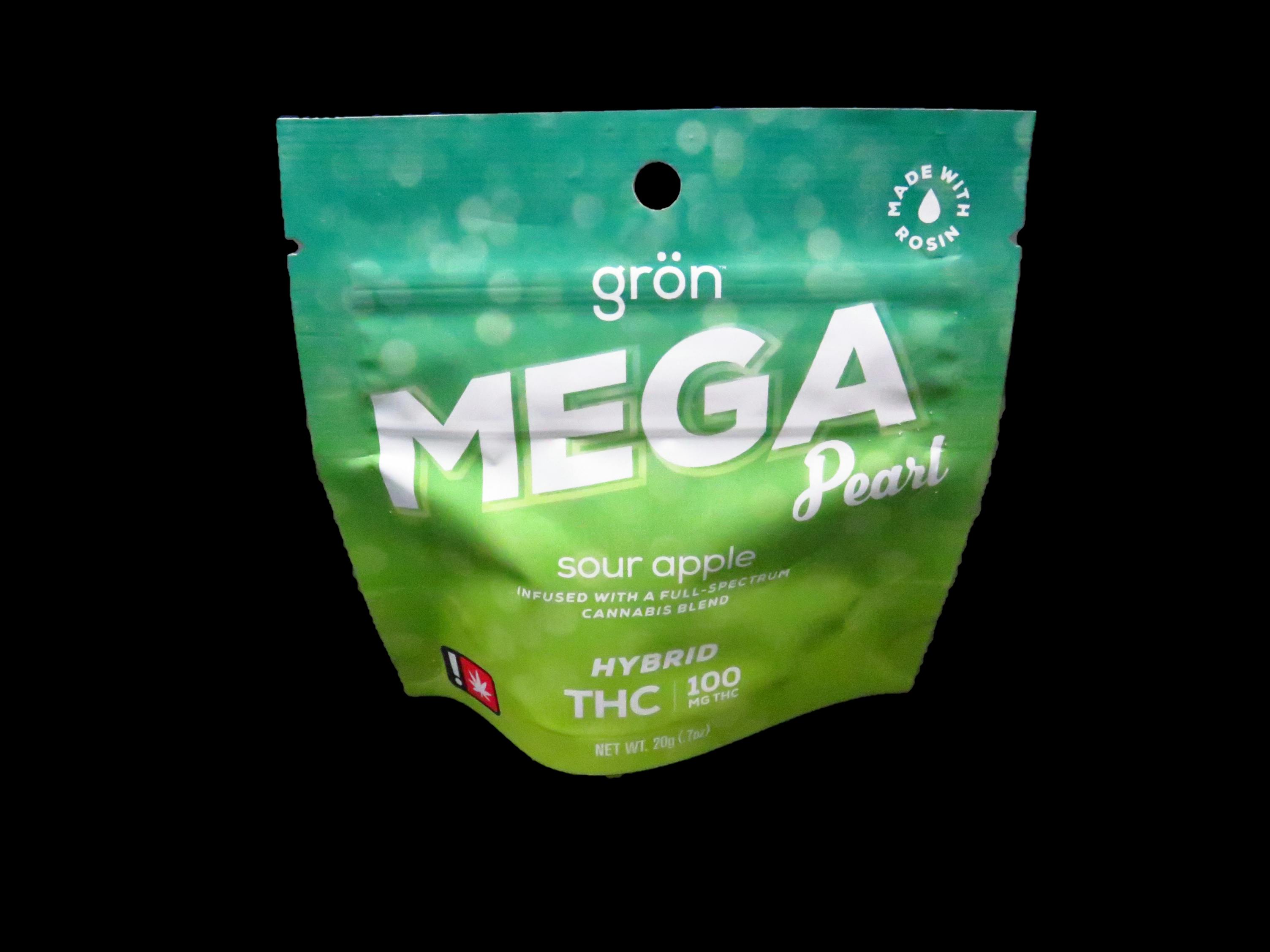 Photograph of product: Gron - Mega Pearl - Sour Apple