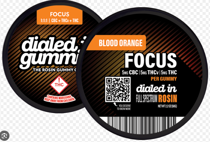 Photograph of product: Dialed-In - (S) 1:1:1 Focus Rosin Gummies