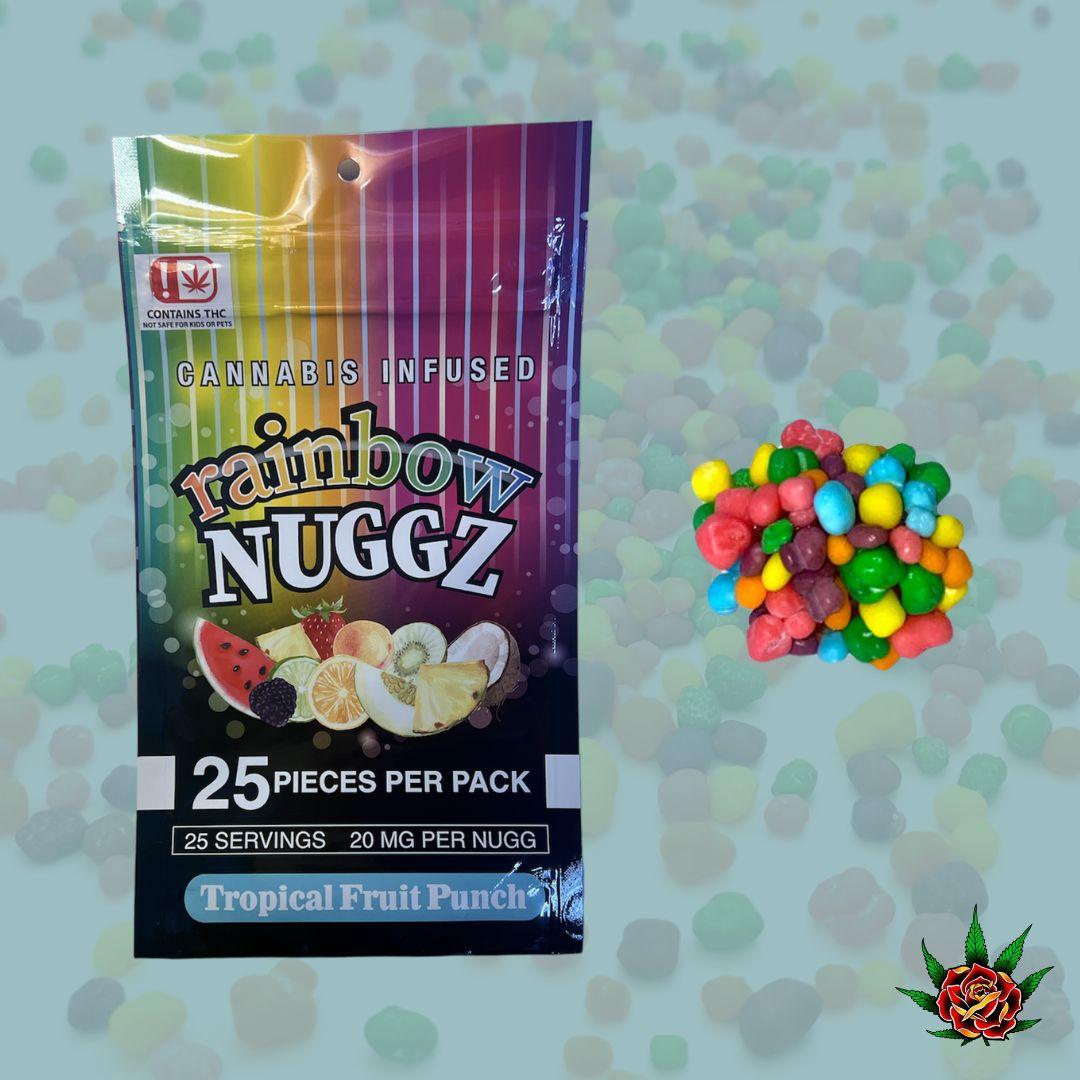 Photograph of Product: Eden Rose- Gummy-Rainbow Nuggz-Tropical Fruit Punch