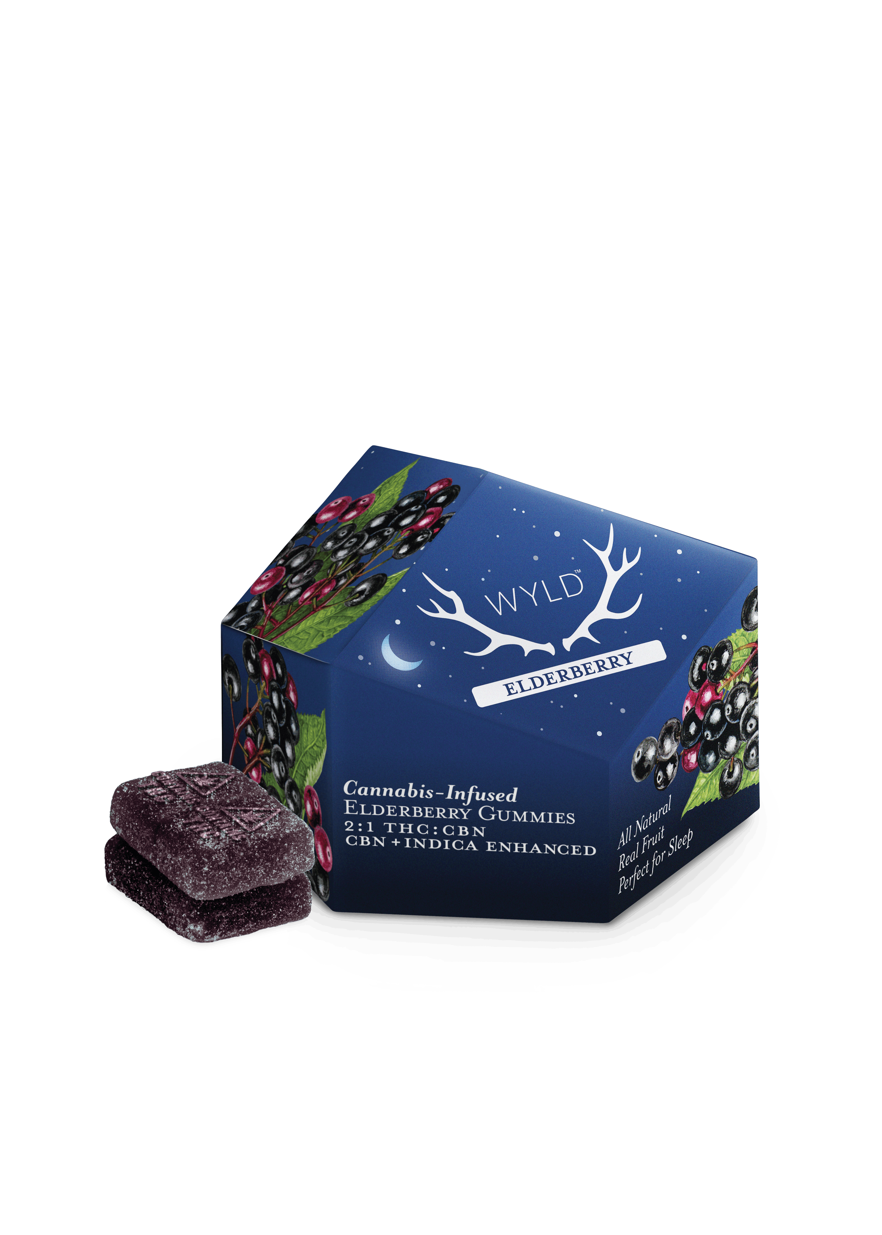 Photograph of product: Wyld 100mg-Elderberry CBN/TH-oui Gummies