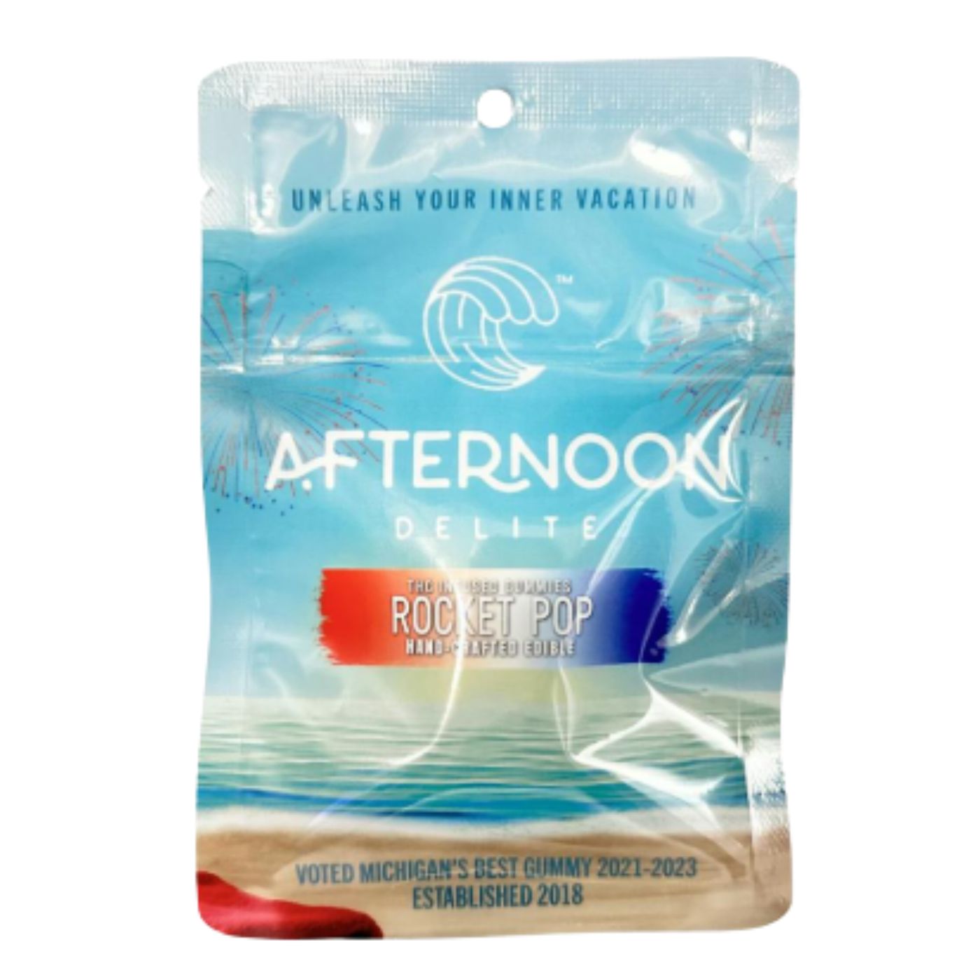 Photograph of product: Afternoon Delite - Rocket Pop 200mg Gummies