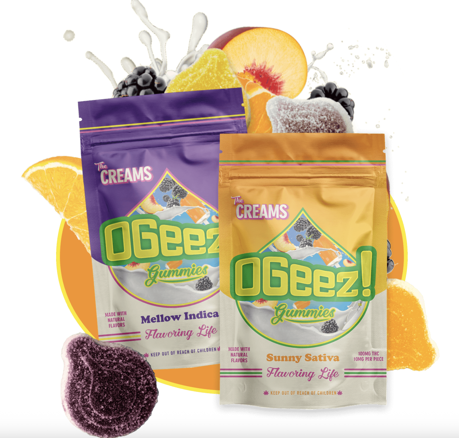 Photograph of product: Ogeez | Gummies | The Creams Sunny Oui'd | 100MG