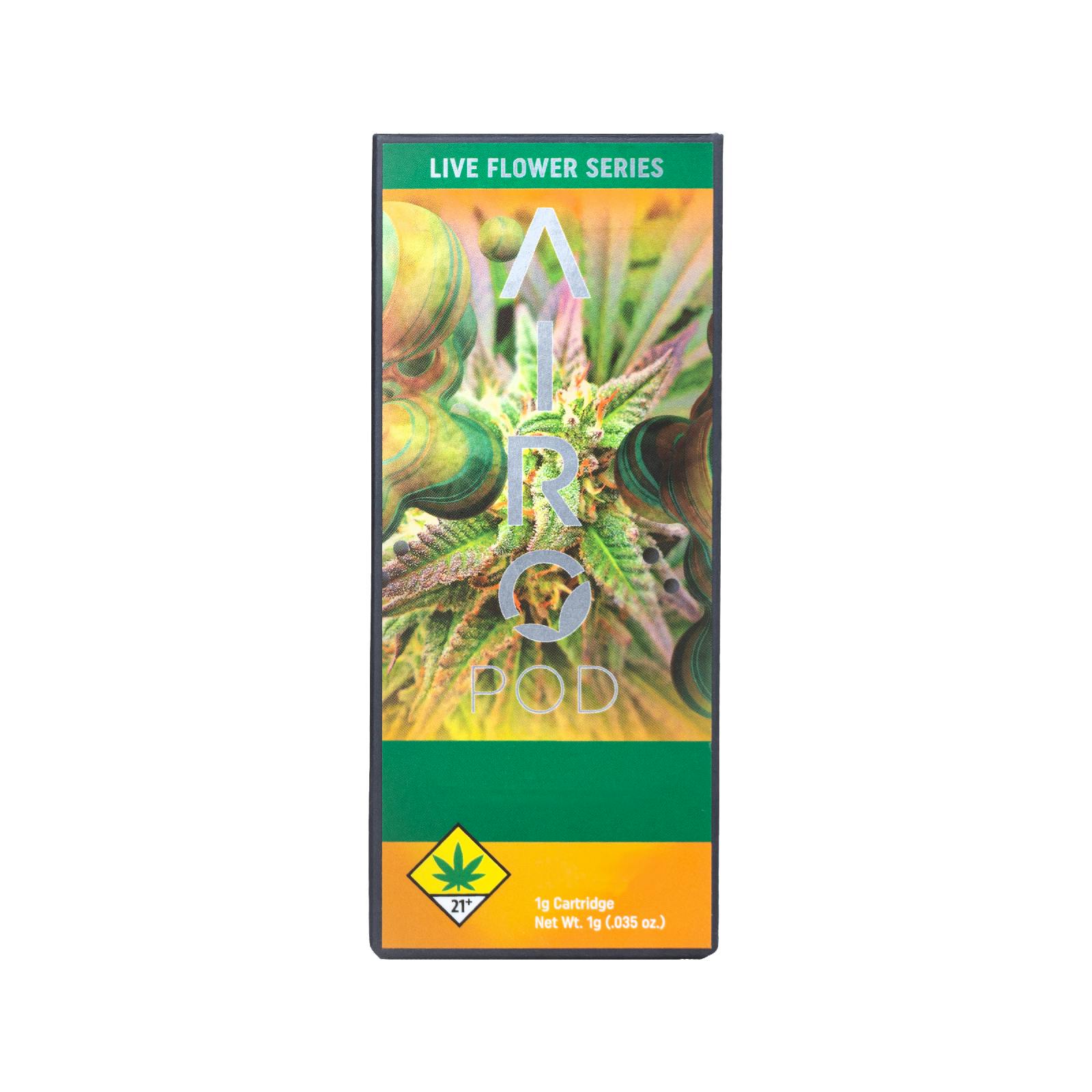 Photograph of product: AiroPod - Live Flower Cartridge Distillate - Orange Sherbet (H) (0.9g)