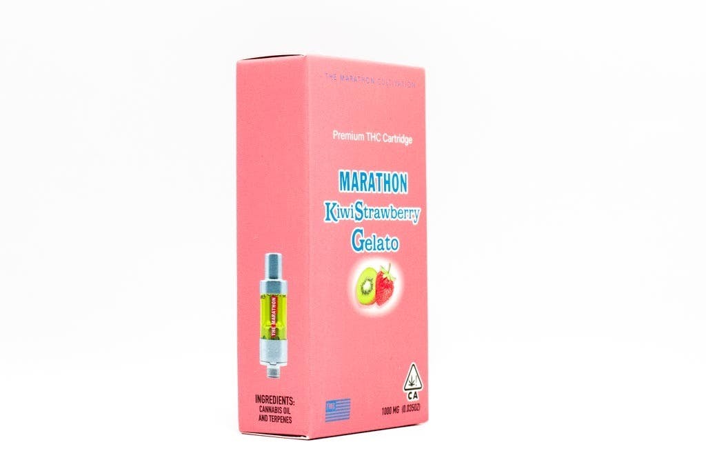 Photograph of product: The Marathon Cultivation - Kiwi Strawberry Gelato 1g Cartridge
