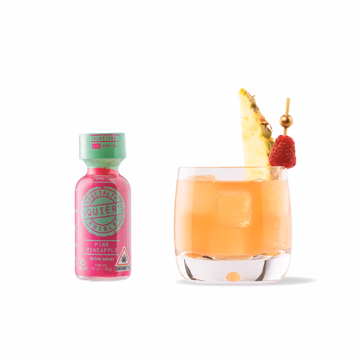 Photograph of product: Squier's | Pink Pineapple | au chocolat Rosin Drink Mixer | 10mg
