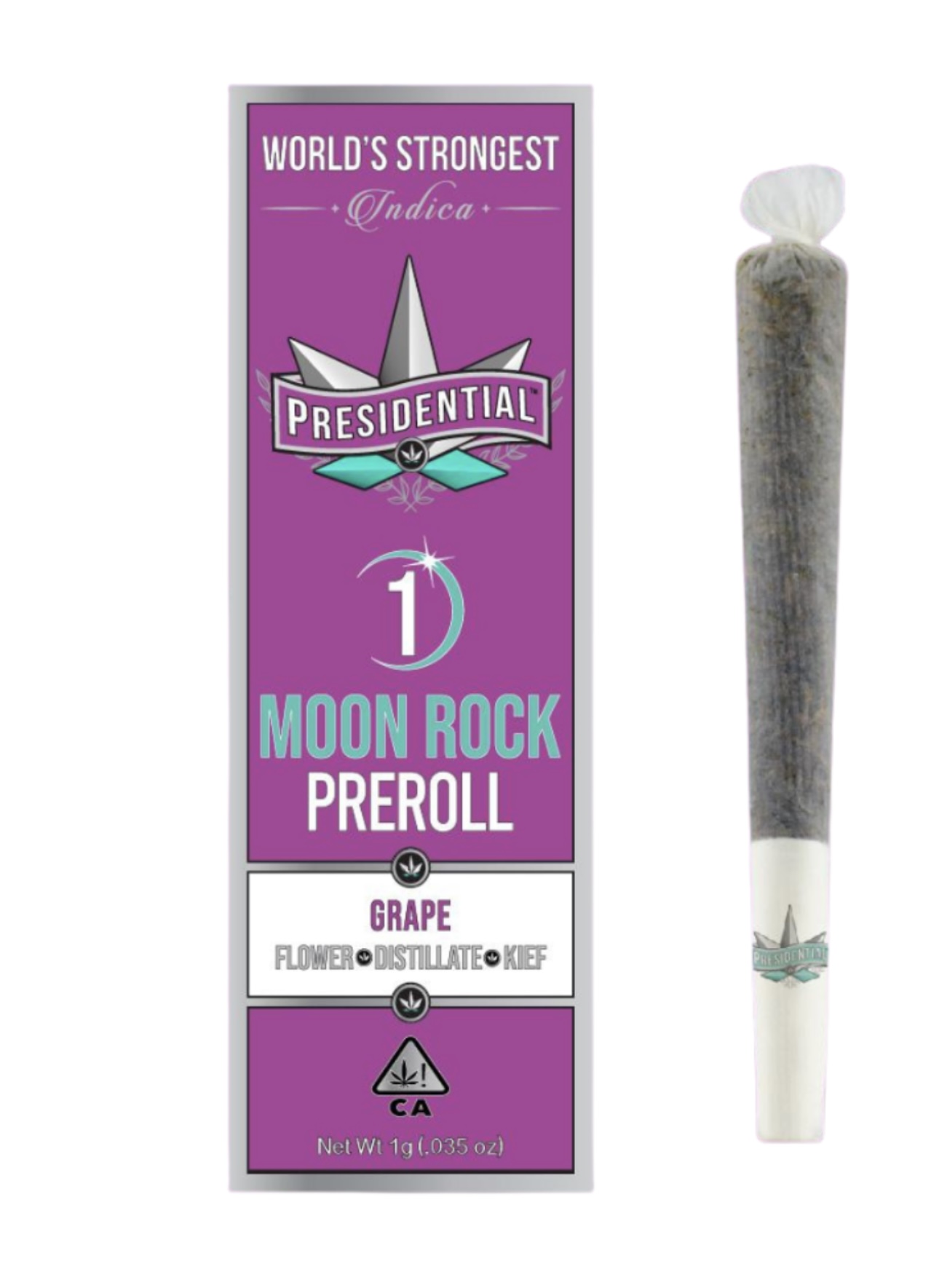 Photograph of product: AU Presidential: Grape Moon Rock Preroll