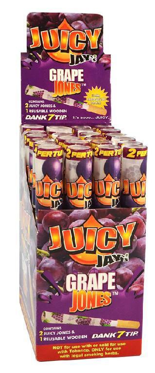 Photograph of product: Juicy Jay's - Pre-Rolled Cones w/ Wood Tip | 2pk | Grape