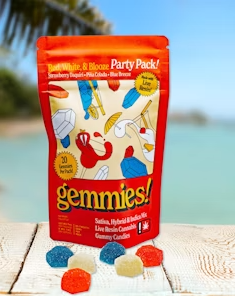 Photograph of product: Gemmies - PARTY PACK: RED WHITE AND BLOOZE - Gummies - (100mg)