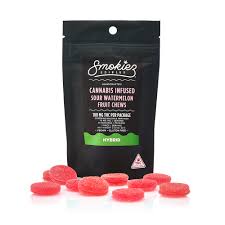 Photograph of product: Infused Sour Watermelon Chews (10mg/100mg) (Smokiez)