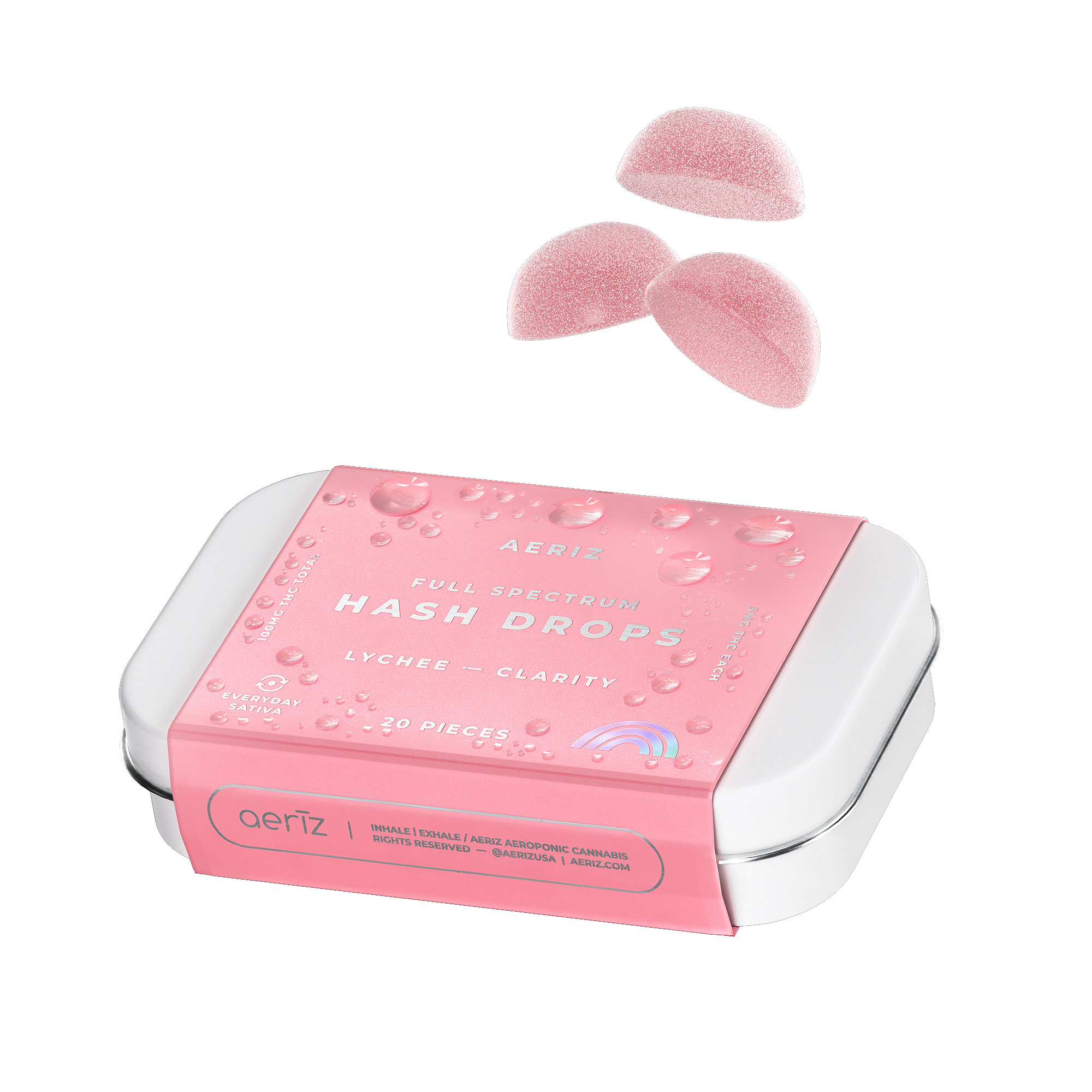 Photograph of product: Aeriz | Lychee Drops [FSHO] | 20pk/100mg