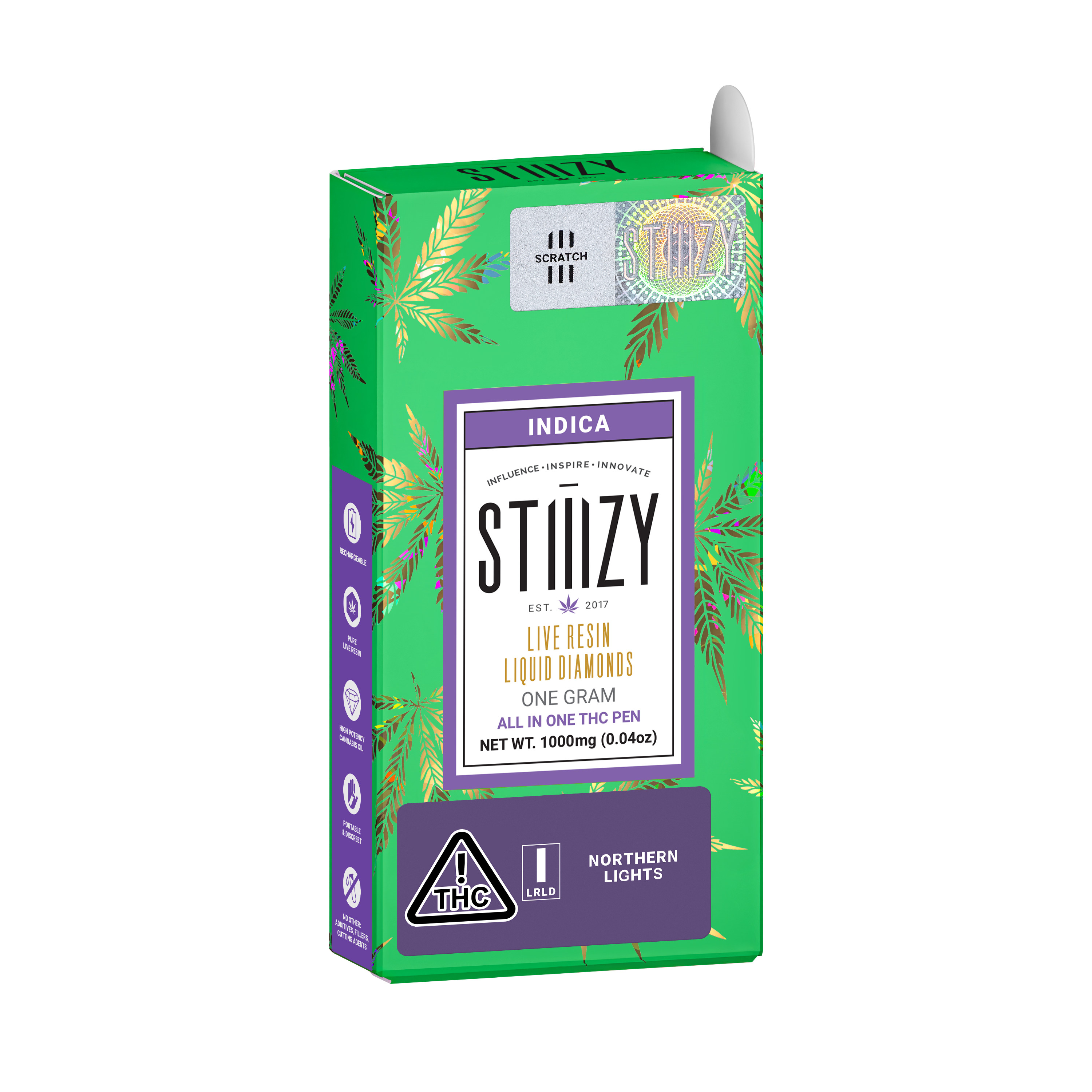 Photograph of product: Northern Lights Live Resin Liquid Diamonds Disposable 0.85g {V93}