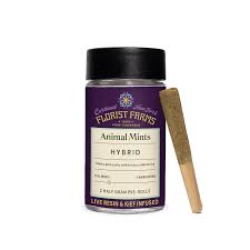 Photograph of product: FLORIST FARMS | ANIMAL MINTS | 2 X .5 GRAM INFUSED PRE-ROLLS