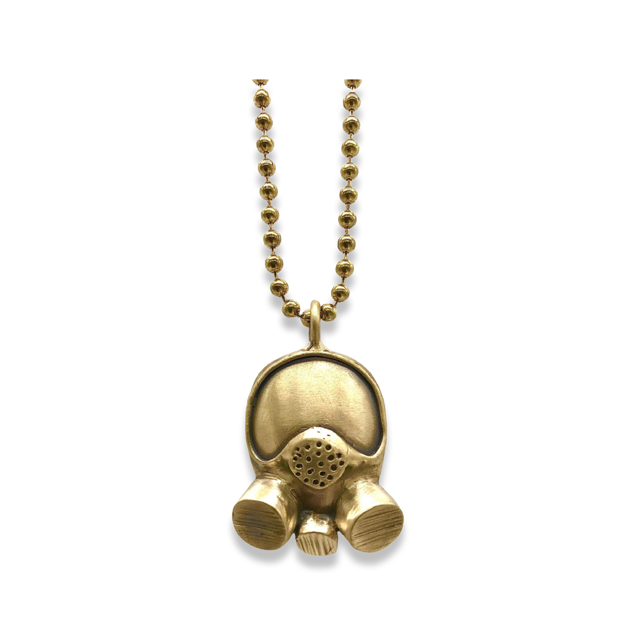 Photograph of product: Heavy Metals | Mask Up | Necklace | Brass