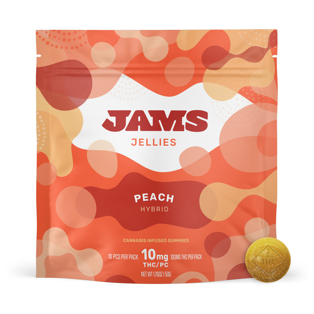 Photograph of product: Jams | Edibles | Peach Jellies | 100mg