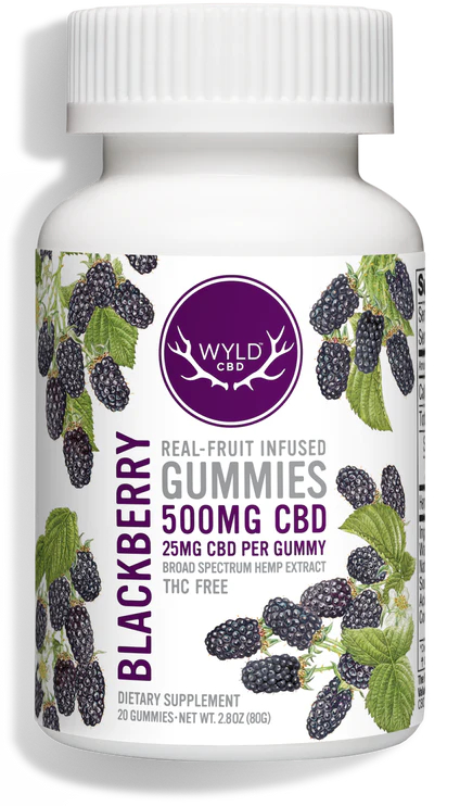 Photograph of product: WYLD | CBD | Gummies Blackberry (CBD 500 mg) | 20 ct