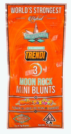 Photograph of product: Orange Push Pop Mini Blunts [H]   2.1g Infused   Presidential