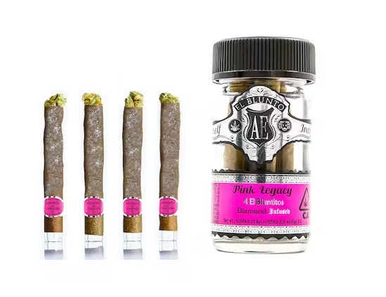 Photograph of product: Pink Legacy | Diamond Infused Blunts | 4 Pack | 3.4g