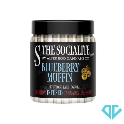 Photograph of product: Alter Ego The Socialite Blueberry Muffin Infused Pre-Rolls .5g 10 Pack