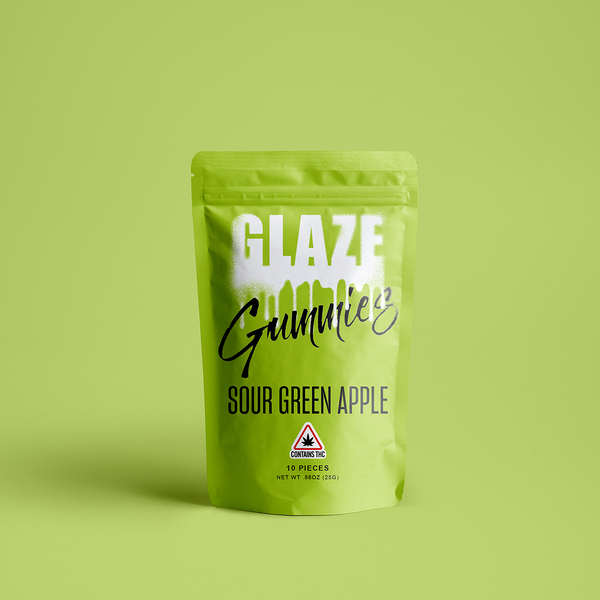 Photograph of product: Glaze // 10mg Green Apple Gummies