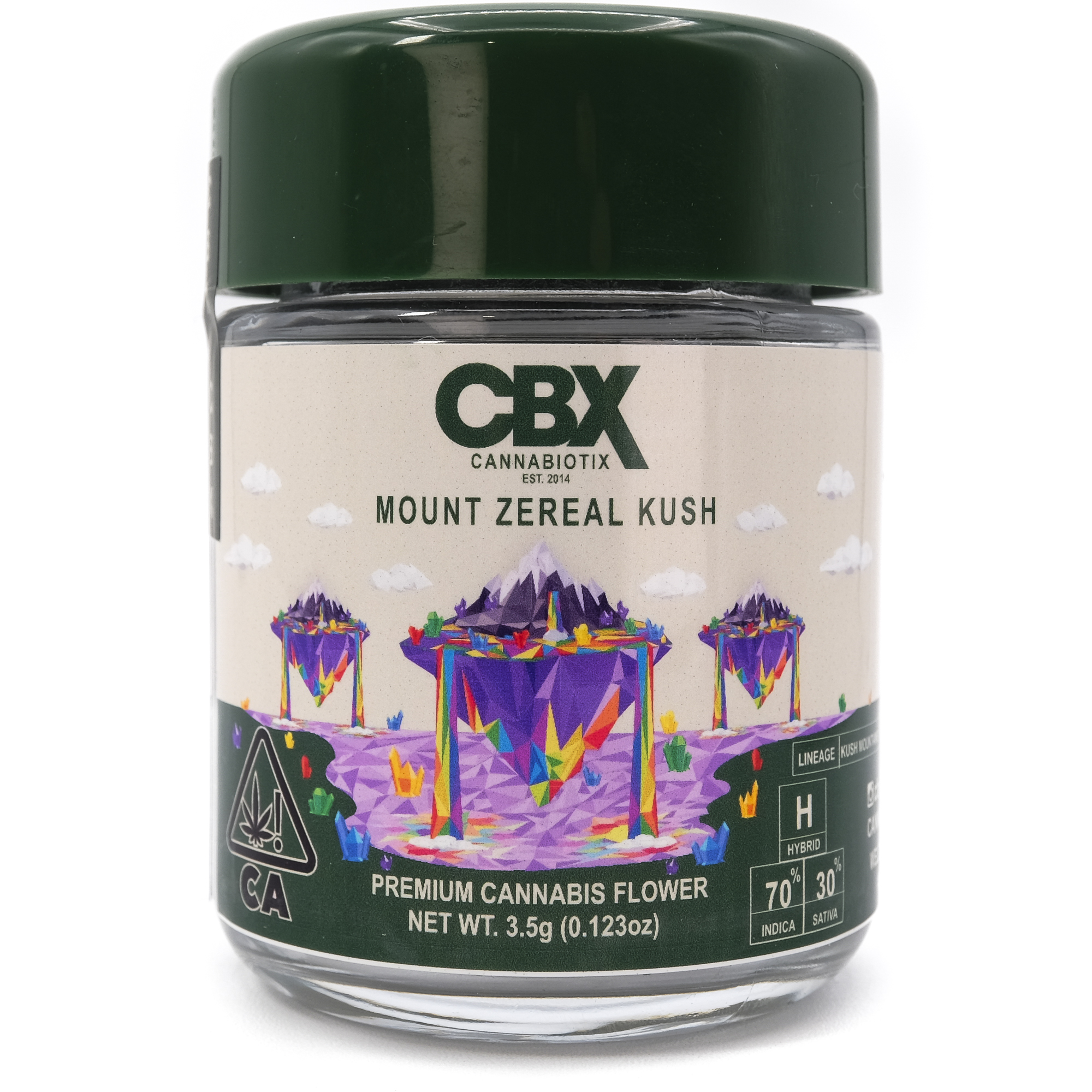Photograph of product: Mount Zereal Kush 3.5g Jar - CBX
