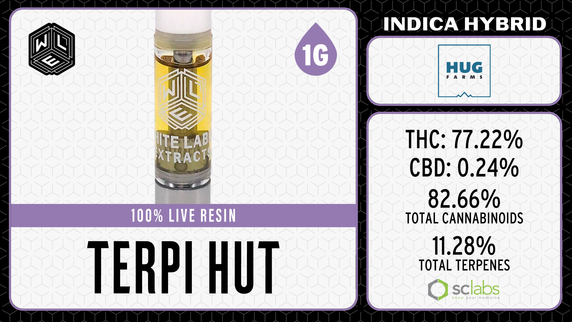 Photograph of product: WLE | Terpi Hut | Live Resin Cartridge