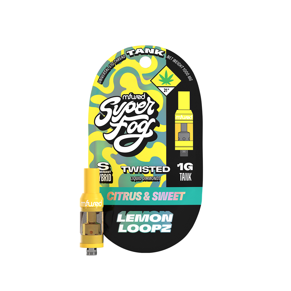 Photograph of product: MFused Twisted Galactic Grape Flavored Cartridge Oui'd Hybrid 1g
