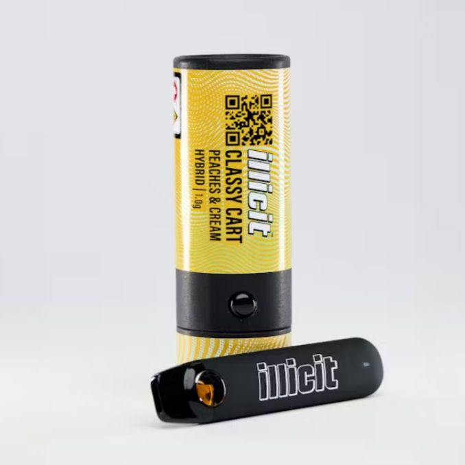 Photograph of product: Illicit | Peaches and Cream | Disposable | 0.5g