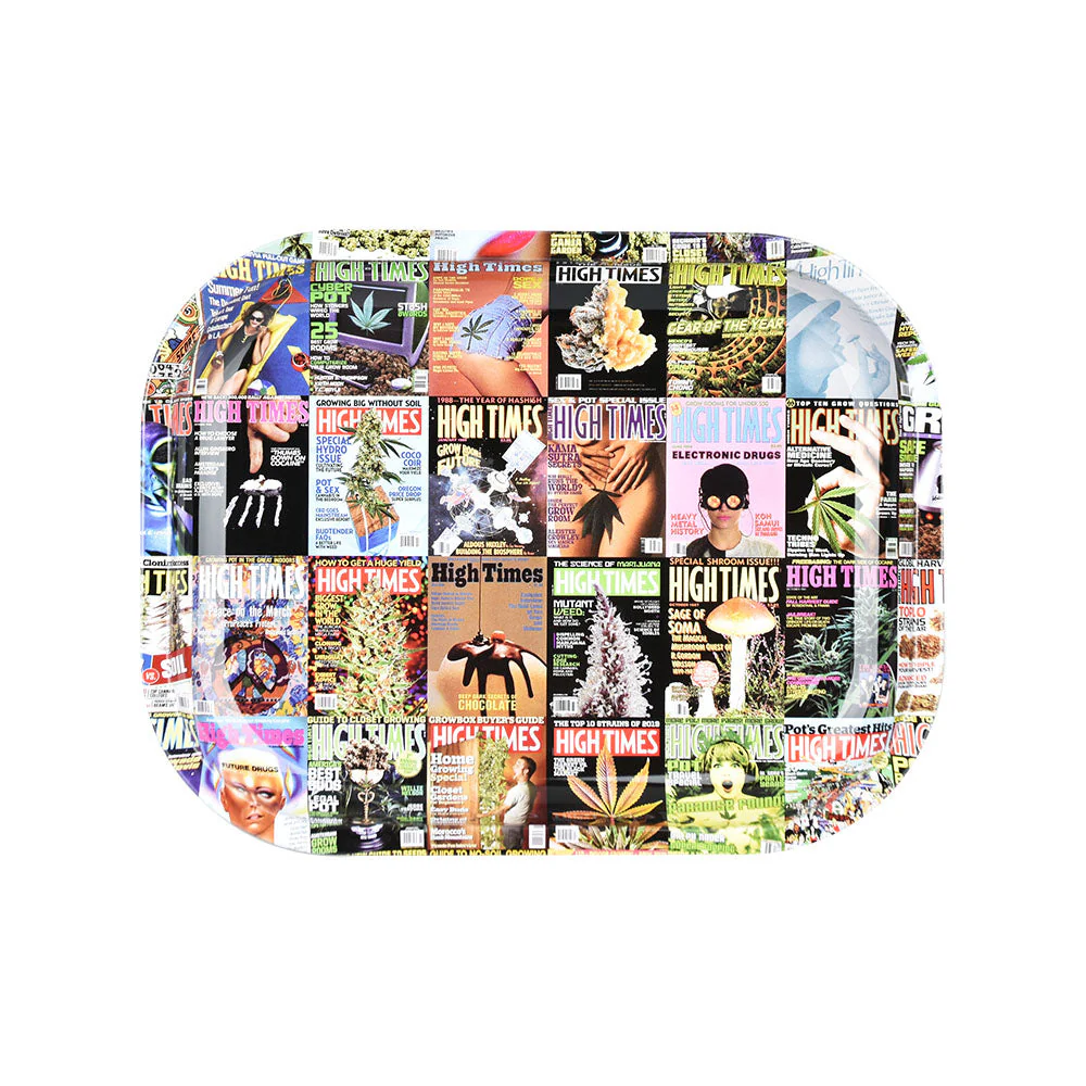 Photograph of product: Pulsar x HIGH TIMES | Mini Rolling Tray | Covers Collage